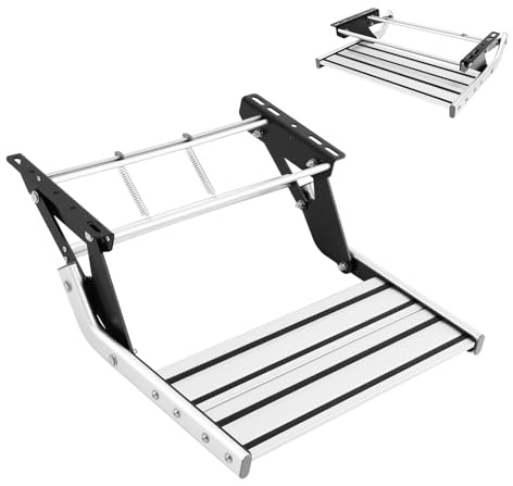 ACROSSPART Marchepied manuel pour caravane, camping-car - Échelle extensible et pliable - En aluminium - Pour camping-car, remorque de voyage