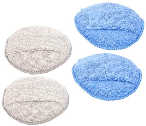 MAGICLULU 4 Pezzi Tampone Lucidatura in Microfibra Applicatore Di Cera Per Auto, Veicoli a Due Ruote e Biciclette Per Cura Dettagliata Della Vernice