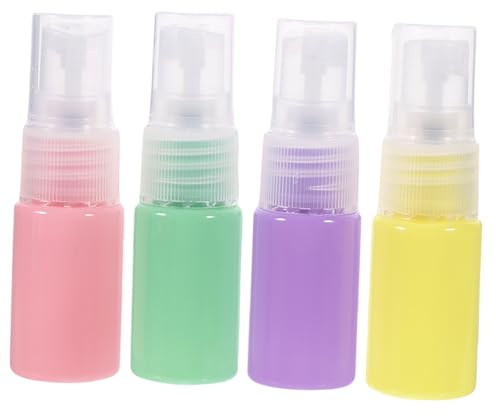 MUCKLILY Botellas de Spray Pequeñas de Plástico 4 Piezas 10 Ml Multicolor para Perfume y Aceites Esenciales Viaje Subenvase Compacto Segura Hermética