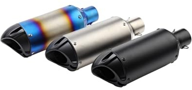 Motorcycle exhaust center pipe Motorcycle Exhaust Muffler Suitable For R6 R15 R3 MT07 Z800 Z900 Mt09 Fz09 Z400 Exhaust Pipe Muffler Tail Pipe(A)