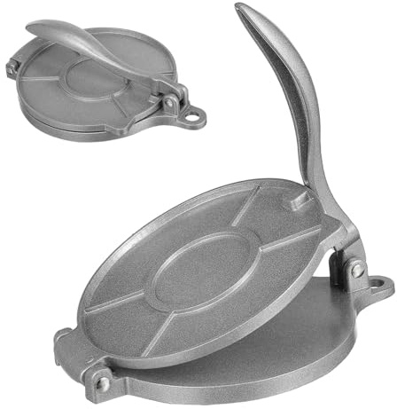 WEKADRIN Manuelle Tortillapresse Aluminiumlegierung 16,5cm Teigpresse Quesadilla und Maistortilla Maschine für Küchengebrauch Mehrzweck Teigformgerät