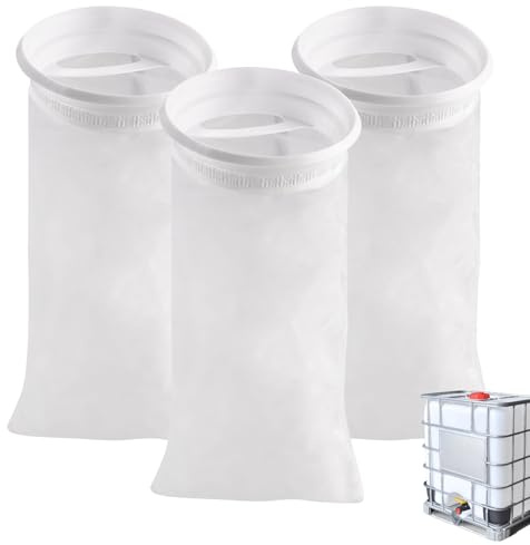 PetGlimmer 3 Stück IBC Filter Deckelfilter Tank, Filter Deckelfilter Nylon | Deckel Lid Regenwassertank IBC-nylonfilter, Regenwasserfilter Kann Gewaschen für Filterset Regenwassertank Regentonnen