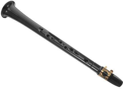 LALADEFIEE Kleiner Saxophon Kleines Taschensaxophon Handgefertigt aus Kunststoff 8-loch Tragbares in Schwarz für Musiker und Liebhaber Unterwegs