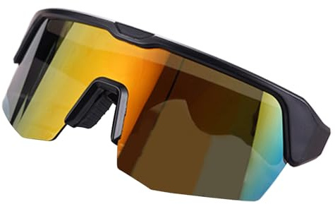 Audio Glasses - Built In Speaker Sunglasses, Voice Control UV Protection | ABS/PC Material, Wireless Eyewear for Fashion, Safety, Video, Fitness, Outdoor Work, Security Black/Gold