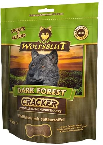 Warnicks Tierfutterservice Wolfsblut Cracker mit Wildfleisch, 4x225g | viel Wildfleisch