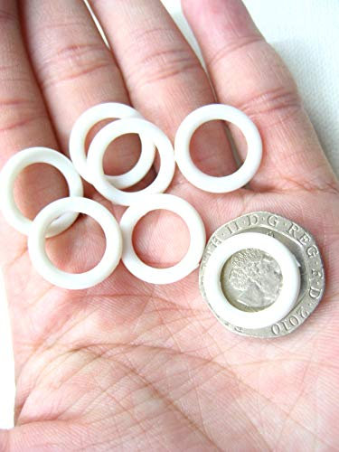 50pcs of Curtain Roman Blind Cord Rings 15 mm White Regency Cord Guide Loops sew Stitch