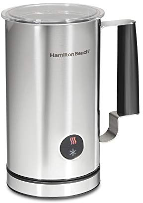 Hamilton Beach Montalatte elettrico caldo e freddo, scaldino automatico e vaporizzatore per latte e cappuccino, in acciaio inox (43560C)
