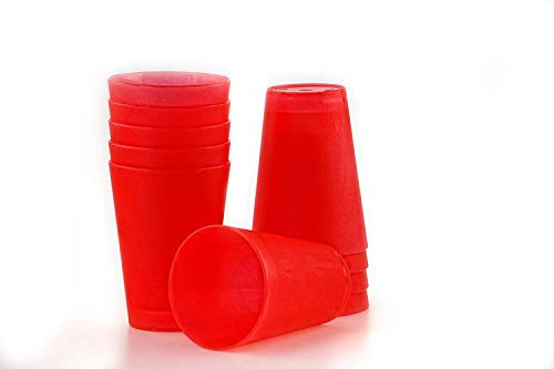 S&S-Shop 10 Plastik Trinkbecher 0,4 l rot | Mehrwegtrinkbecher | Becher | Partybecher | Mehrwegbecher | Kunststoffbecher