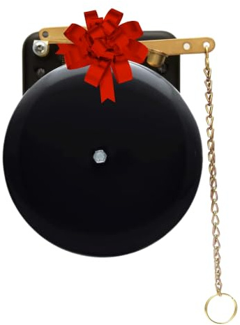Bevin Bells Steel Trip Gong | Traditional Prize Fighter 6inch Boxing Bell | Loud & Made of Steel & Brass | Boxing Training and Warning Device in One | Man Cave/Bar Accessory | Made in USA 6STG
