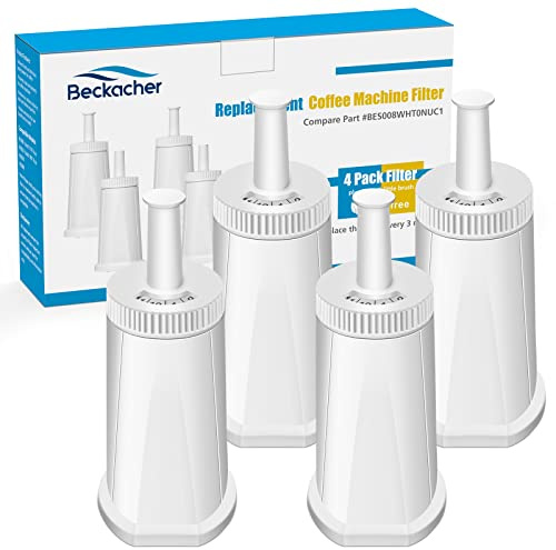 4 Pack Breville Water Filters, Compatible with Breville BES880 Barista Touch, BES990 BES980 Oracle Touch and BES878 BES920 Bambino ClaroSwiss Sage Espresso Coffee Machine | BES990 BES980 Oracle Touch and BES878 BES920 Bambino ClaroSwiss Sage Espresso coffee Machine, #BES008WHT0NUC1