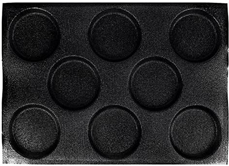 Jufjsfy Lot de 8 moules à pain perforés pour hamburger, en silicone, pour la pâtisserie, non adhésifs, non adhésifs
