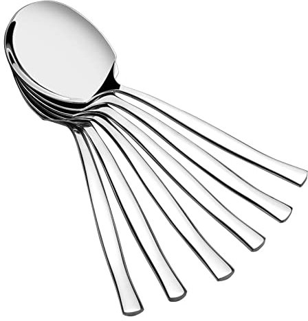 Yuright 6 Piece Large Stainless Steel Buffet Serving Spoons