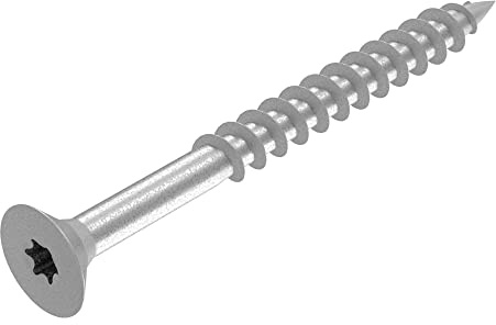 SECCARO Lot de 200 vis à bois pour panneaux d'aggloméré 3 x 35 mm, en acier inoxydable V2A VA A2, avec filetage partiel, TX/six pans creux