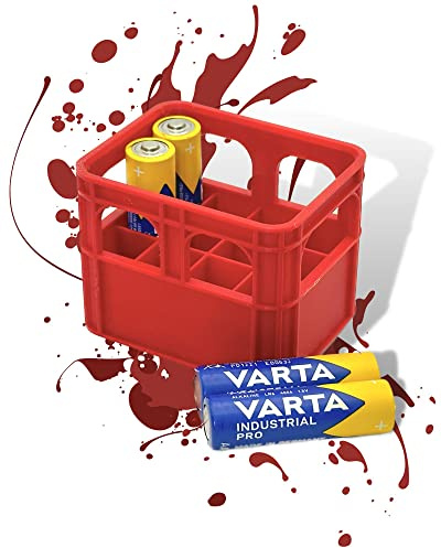 Caja de pilas para cerveza, caja de pilas, caja de batería, minicaja para guardar pilas AA, AAA, 9 V, caja vacía – Impreso en 3D (AA, rojo)