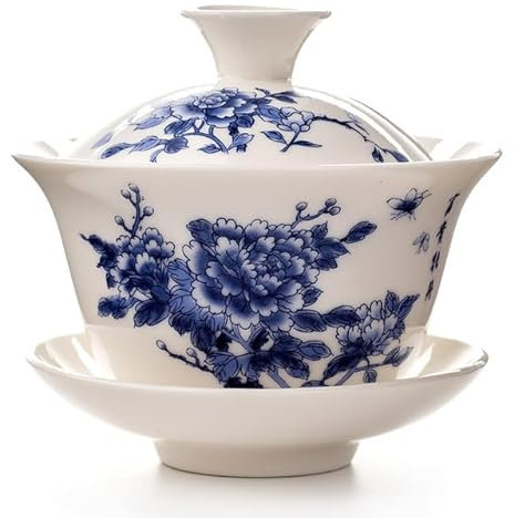 YIPOCH Tazze da tè Gaiwan tradizionali ed eleganti Tazze da tè in ceramica Coperchio scodella Piattino Tazza da tè Kung Fu