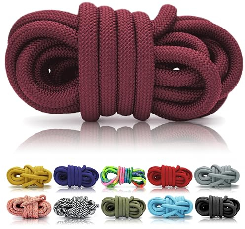 Ganzoo Cuerda PPM 5 m 10 mm, Rojo Vino Weinrot, Cuerda Trenzada Redonda para Manualidades, Anudado, Trenzado y takelado Limpio, Adecuada para Correa Perro, Collar, llaveros, Pulseras y proyectos DIY