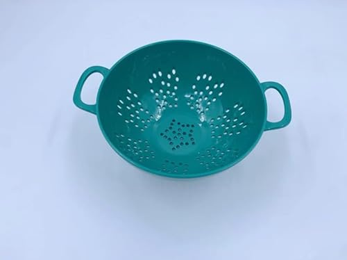 ASEANAO Mini passoire alimentaire robuste de 15,2 cm avec deux poignées pour fruits et légumes sans BPA (vert foncé)