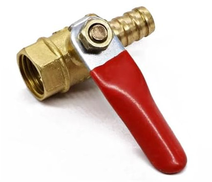FSBNMNXPQ 10 stücke Messing Barb kugelhahn 1/8'' 1/2'' 1/4'' Innengewinde Anschluss Gemeinsame Kupfer Rohr Fitting Koppler Adapter 6-12mm Schlauch Barb(50 PCS_3/8)