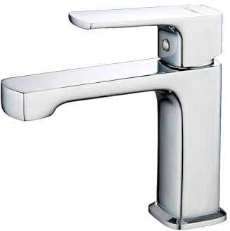 BELZ Rubinetto Bagno Lavabo in Ottone Miscelatore a Freddo e Caldo con Design Classico Rubinetteria Lavandino Bagno Completa con Monocomando Cromo