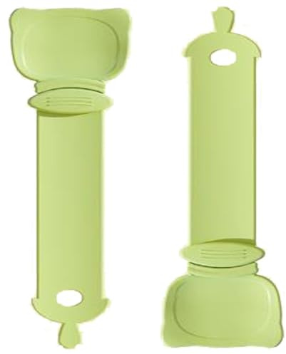 Taicols 2pcs Cat Strip Feeder,cat Spoon,happy Spoon for Cat Treats,cat Treat Spoon Squeeze,cat Strip Feeding Squeeze Plastic Spoon,New Multi Functional Pet Spoons Cat Feeder (vert)