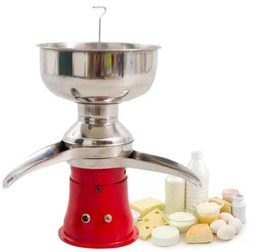 LFfwynog Milk Cream Separator,50 L/h Output Cream Centrifugal Separator, 304 Stainless Steel Milk Skimmer with 5L Bowl Capacity, 10500 RPM Rotation Speed Cream Separator