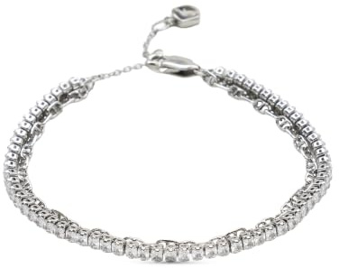 Fossil Bracciale donna in ottone con chiusura a moschettone a doppia catena