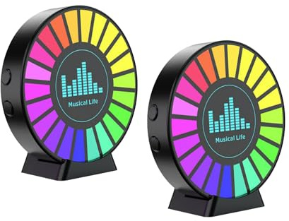 MAGIC SELECT 2 Unità RGB Luce Ambientale RGB, Luci Sincronizzate Con La Musica, Luci Ambientali A Ritmo Dinamico, Luce Decorativa A Induzione Attivata Dalla Voce. Aromaterapia Per L'auto.
