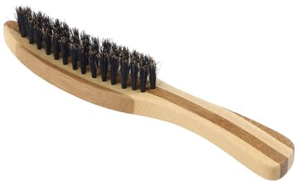 minkissy Men Bartbürste Aus Holz Mit Naturborsten Antistatische Und Bruchfeste Styling-bürste Für Kurze Und Lange Bärte Für Einsatz Zu Hause Friseursalon
