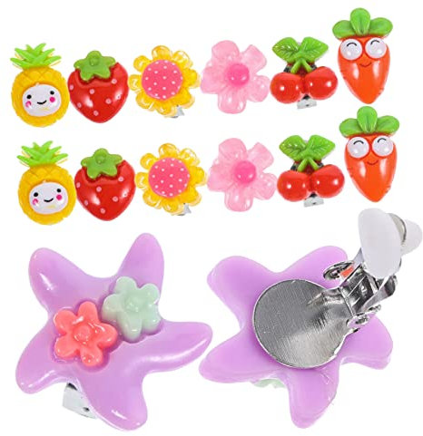 Abaodam 7paare Ohrclips Für Mädchen Clip Ohrschmuck Cartoon Design Schöne Farben Ohrclips Für Junge Mädchen Ohrringe Ohne Ohrlöcher Party Geburtstag Schmuck