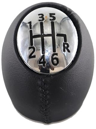 SILHUP Griffhebel Schaltknauf Für Megane II MK2 2002–2009, Getriebegriff, 6-Gang-Schaltknauf, Hebel Für Wechseln Des Getriebes Schaltknäufe(6 speed Leather)
