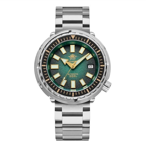ADDIESDIVE Taucheruhr Herren Automatik 300m NH35A Mechanische Uhr Automatik Uhr Herren Synthetischer Saphir C3 Leuchtende Analoge Uhr Herren Mit Edelstahlarmband AD2090