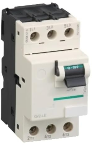 Disjoncteur moteur GV2LE06 GV2-LE06, châssis 2,3P,1,6A,magnétique,commande à bascule,bornes à vis