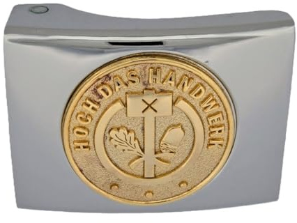 GravurManufakturBerlin Koppelschnalle Hoch Das Handwerk Zunftzeichen Meister, Meisterschüler, Geselle, Lehrling, Alt-Meister Koppelschloss