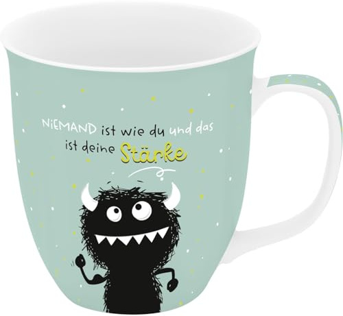 Sheepworld Tasse Grande Monster Stark | Kaffeetasse, Porzellan, 40 cl | Becher mit Spruch, lustiges Geschenk | 74736