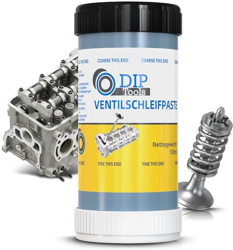 DIP-Tools pasta abrasivo per valvole, 100 ml, set monoabrasivo per auto, moto, motore, officina