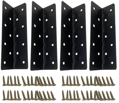 Raised Bed Corners - 90° Grow Connectors with Screws - Metal Connectors Raised Beds, for Garden Outdoor Furniture Fencing Patio