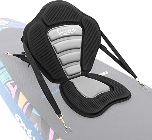 SereneLife asiento kayak, Paddle surf, Tabla, Silla, Accesorio, Diseño ajustado para todos los tamaños: grandes y pequeños, Desmontable, Universal, Botes de remo, Barcos de pesca