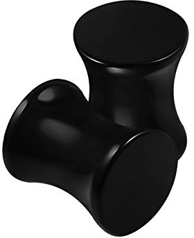 KJM FASHION 2 Stk Kunststoff Schwarz 6 mm 2 g Double Flared Flesh Earplugs Ohr Plug Stecker Ring Expander Stab Piercing Schmuck 1887