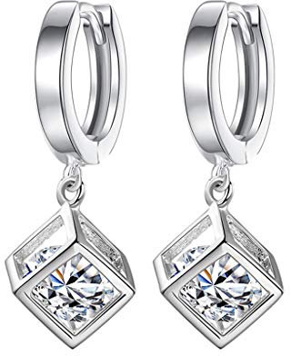 SBYMX Hängende Ohrringe Für Damen - Mode Temperament Kubikzircon Ohrclip Ohrschmuck