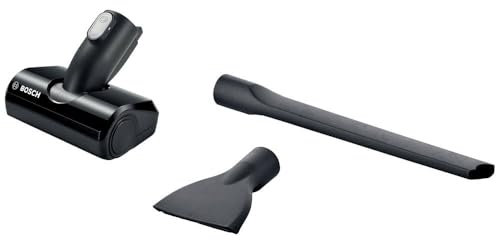 Bosch Zubehör-Set BHZUKIT, geeignet für alle kabellosen Unlimited Akku-Staubsauger, Mini-Turbo-Düse, Matratzendüse, extra Lange Fugendüse, praktische Aufbewahrungsbox, schwarz