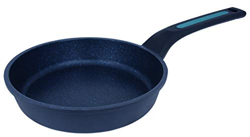 ARCOS Thera Sartén Antiadherente de 16 Cm para Inducción, Gas y Vitrocerámica. Sartén de Cocina Pequeña de Aluminio Fundido con Mango Ergonómico Extraíble y Apta para Lavavajillas. Color Negro y Azul