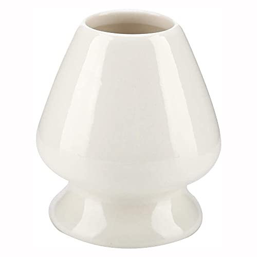 ANCLLO Matcha Batidor de cerámica para bambú Matcha Chasen para accesorios de té Set (blanco)