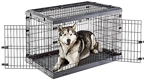 Ferplast Gabbia Cane in Metallo Gabbia Pieghevole per Cani Grandi Superior 105 Recinto in Metallo, con Separatore, Doppia Serratura, 107 x 77 x h 73,5 cm.