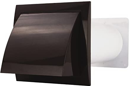 Traversée de mur - Hotte murale - En plastique - Avec clapet anti-retour - Diamètre : 100 mm.