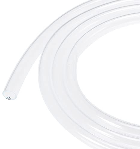 sourcing map Tuyau Transparent PVC Tube Plastique Vinyle 10mm ID 12mm OD 1 Mètre Tuyau Souple Durite Flexible pour Tube d'Eau, Conduite d'Air