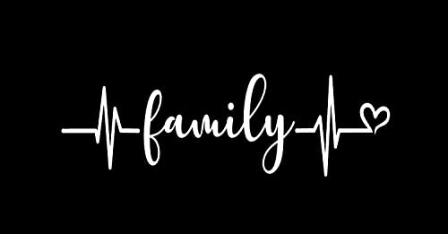 myrockshirt Herzschlag Family Familie 20cm Aufkleber Autoaufkleber Sticker Decal