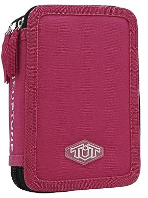 Federmappe Federmäppchen Federtasche XXL Schüleretui Federtasche Federpenal Schulmäppchen ToneUpTone rosa 3 Fächer 45-teilig gefüllt inkl Hausaufgabenheft
