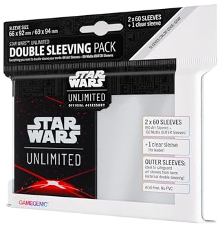 Gamegenic, Star Wars: Unlimited Art Sleeves Double Sleeving Pack – Space Red