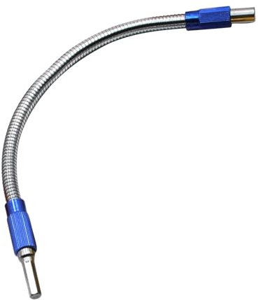 Veeteah Flexible Drill Extension Long,Metal Hexagonal Shank Drill Extender Attachment - 11.8-inch Flexible Shaft Bit Extension For Screwdriver