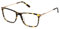 FILA Quadratisch Edelstahl Brillen in Glänzend Gelb Havanna für Herren, Brille mit Sehstärke, optional mit Sonnenbrillen tönung oder Blaulichtfilter (Modell VFI720)
